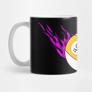 9 Ball with Hot Pink Flames Mug